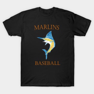 Miami Marlins Logo Design T-Shirt